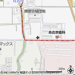 県住坊城団地自治会周辺の地図