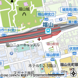 セブンイレブンハートインＪＲ福山駅南口店周辺の地図