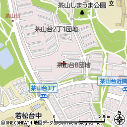 府公社茶山台Ｂ団地８－７棟周辺の地図