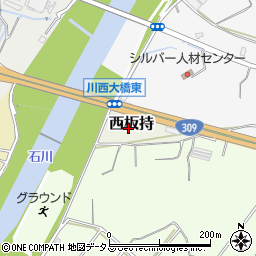 大阪府富田林市西板持周辺の地図