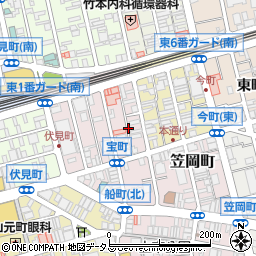 広島県福山市宝町周辺の地図