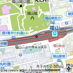 福山市福山駅サービスコーナー周辺の地図