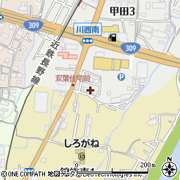 富田林市営甲田住宅周辺の地図
