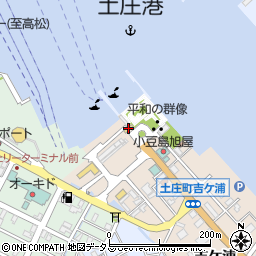 土庄港旅客船ターミナル（四国フェリー）周辺の地図