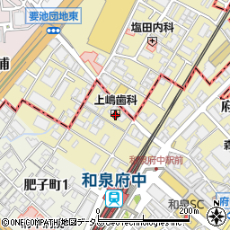 上嶋歯科医院周辺の地図