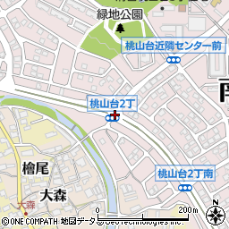 桃山台２丁周辺の地図