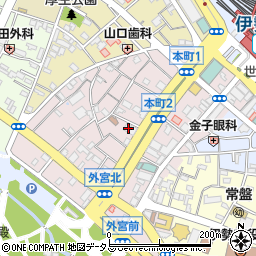 岡三証券株式会社　伊勢支店周辺の地図