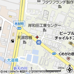 岸和田工業センター　協同組合周辺の地図