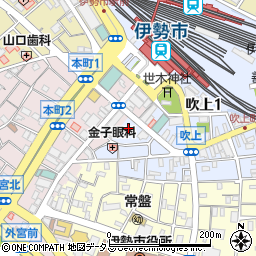 伊勢敬駅前駐車場周辺の地図