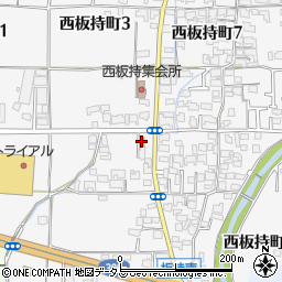 富田林板持郵便局周辺の地図