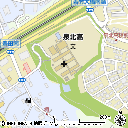 大阪府立泉北高等学校周辺の地図