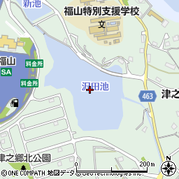沢田池周辺の地図