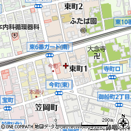 日本基督教団　福山東教会周辺の地図