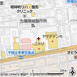 梅の花 福山店周辺の地図
