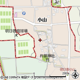 奈良県高市郡明日香村小山周辺の地図