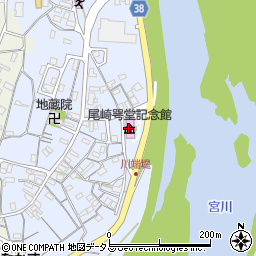 尾崎咢堂記念館周辺の地図