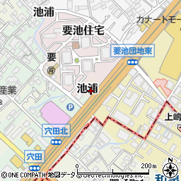 大阪府泉大津市池浦周辺の地図