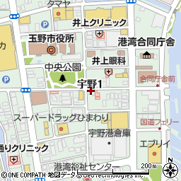 コスモス薬局宇野店周辺の地図