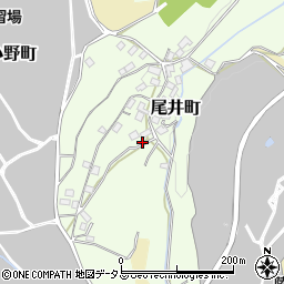 大阪府和泉市尾井町周辺の地図