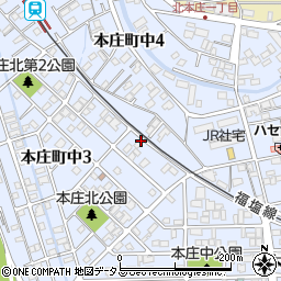 広島県福山市本庄町中周辺の地図