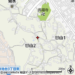 大阪府富田林市廿山周辺の地図