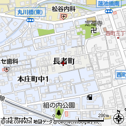 広島県福山市長者町周辺の地図