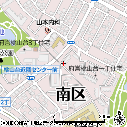 大阪府堺市南区桃山台周辺の地図