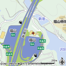山陽自動車道　福山ＳＡ下り周辺の地図