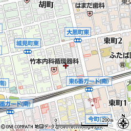 広島県福山市大黒町周辺の地図