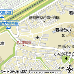 大阪府営若松台第１住宅４－２６周辺の地図