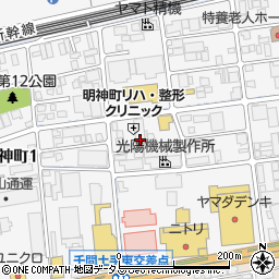広島県福山市明神町周辺の地図