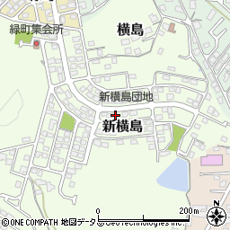 岡山県笠岡市新横島周辺の地図