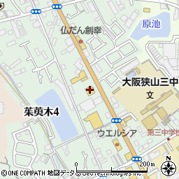 ハンバーグレストラン びっくりドンキー 大阪狭山店周辺の地図