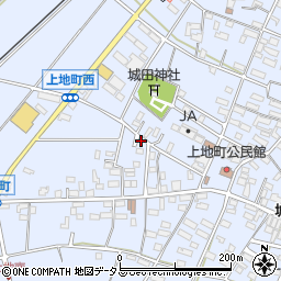三重県伊勢市上地町周辺の地図