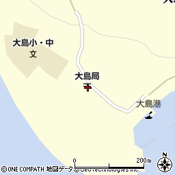 萩大島郵便局周辺の地図