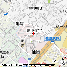 大阪府泉大津市要池住宅周辺の地図