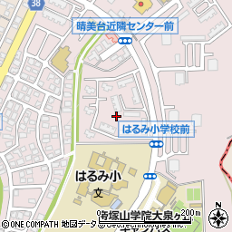 大阪府堺市南区晴美台周辺の地図