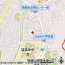 大阪府堺市南区晴美台周辺の地図