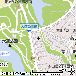 大阪府堺市南区茶山台2丁1-2周辺の地図