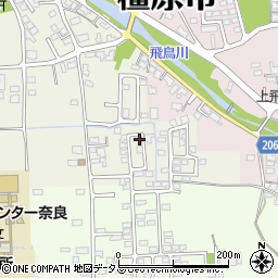 奈良県橿原市城殿町334-17周辺の地図