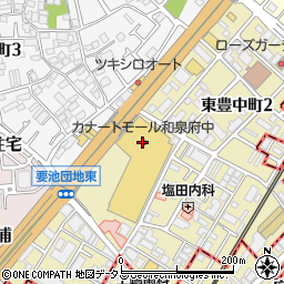 ハニーズカナートモール和泉府中店周辺の地図