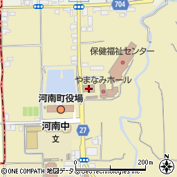 河南郵便局周辺の地図