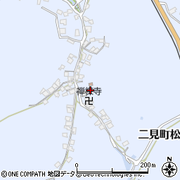 三重県伊勢市二見町松下周辺の地図