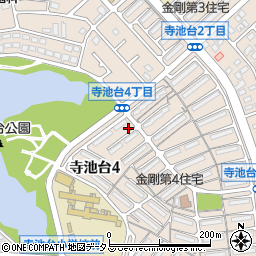 大阪府富田林市寺池台周辺の地図