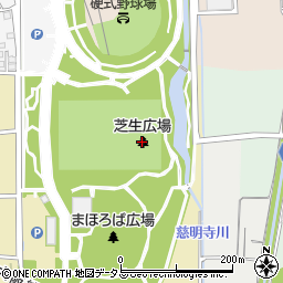 芝生広場周辺の地図
