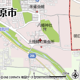 奈良県橿原市上飛騨町159周辺の地図
