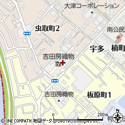 吉田房織物株式会社　第三工場敷物部周辺の地図