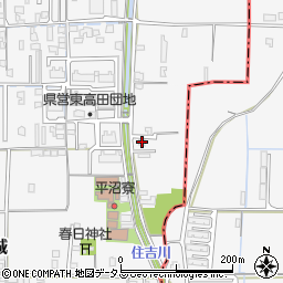 奈良県大和高田市西坊城117-8周辺の地図