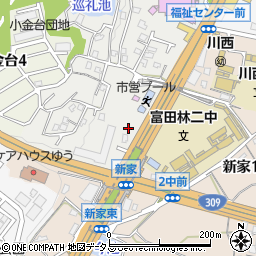 大阪府富田林市桜ケ丘町4周辺の地図