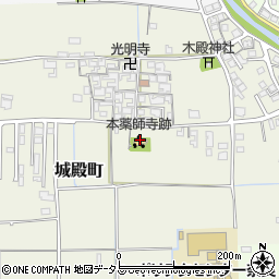 本薬師寺跡周辺の地図